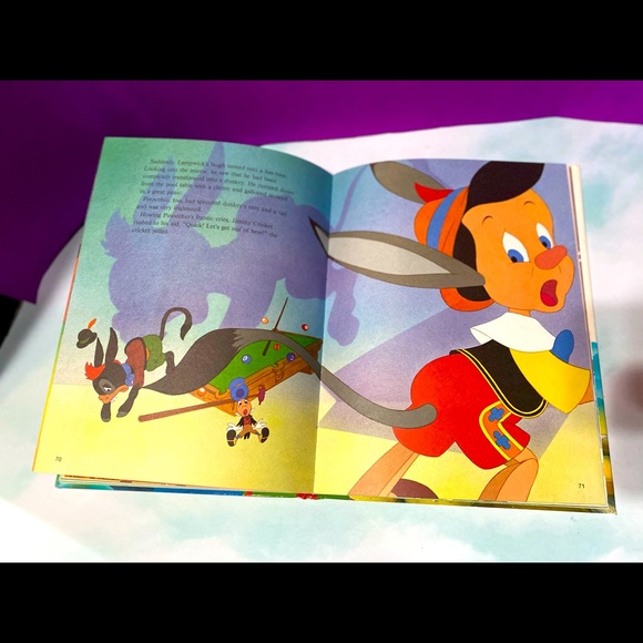 WALT DISNEY PINOCCHIO VINTAGE 1986 COLLECTABLE HARDCOVER BOOK GALLERY BOOKS 95p. - Picture 6 of 16